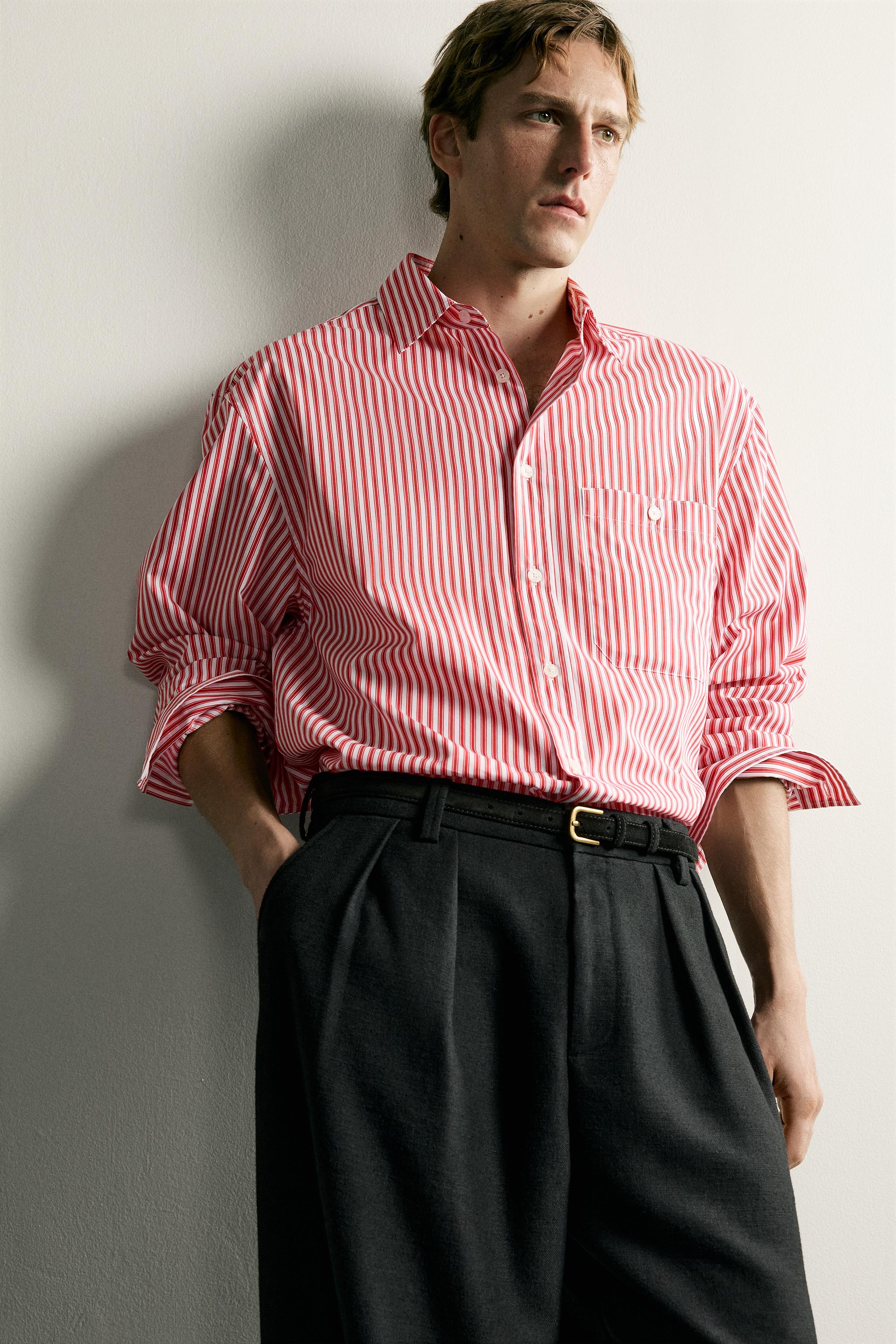 CHEMISE BOXY FIT À RAYURES